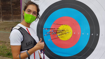 Audrey Adiceom on target