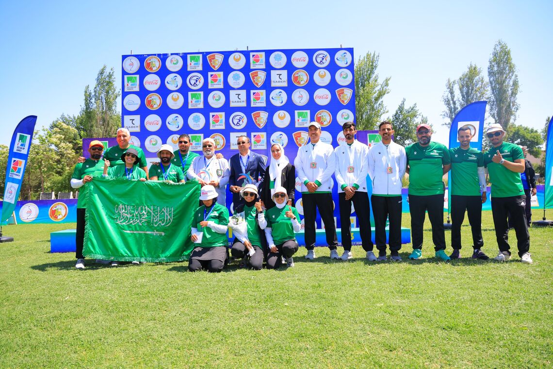 The Saudi Arabian team at the Tashkent 2023 Asia Cup.