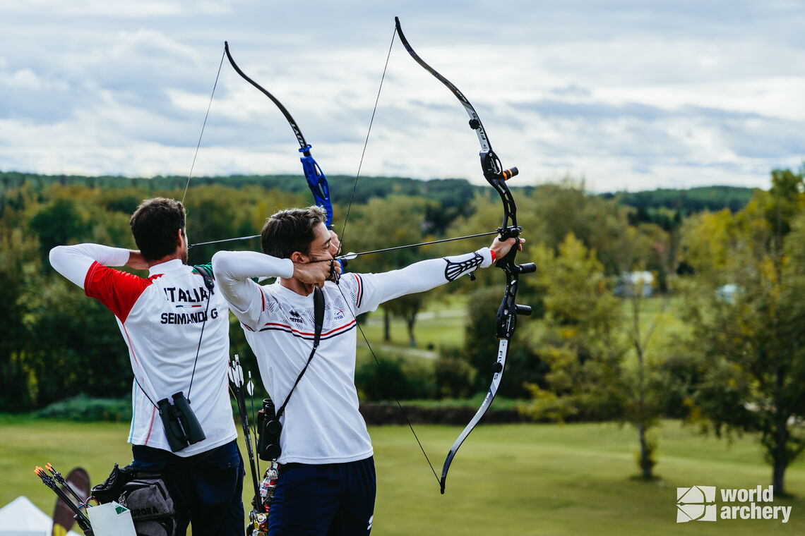 Barebow finals at Lac La Biche 2024 World Archery Field Championships.