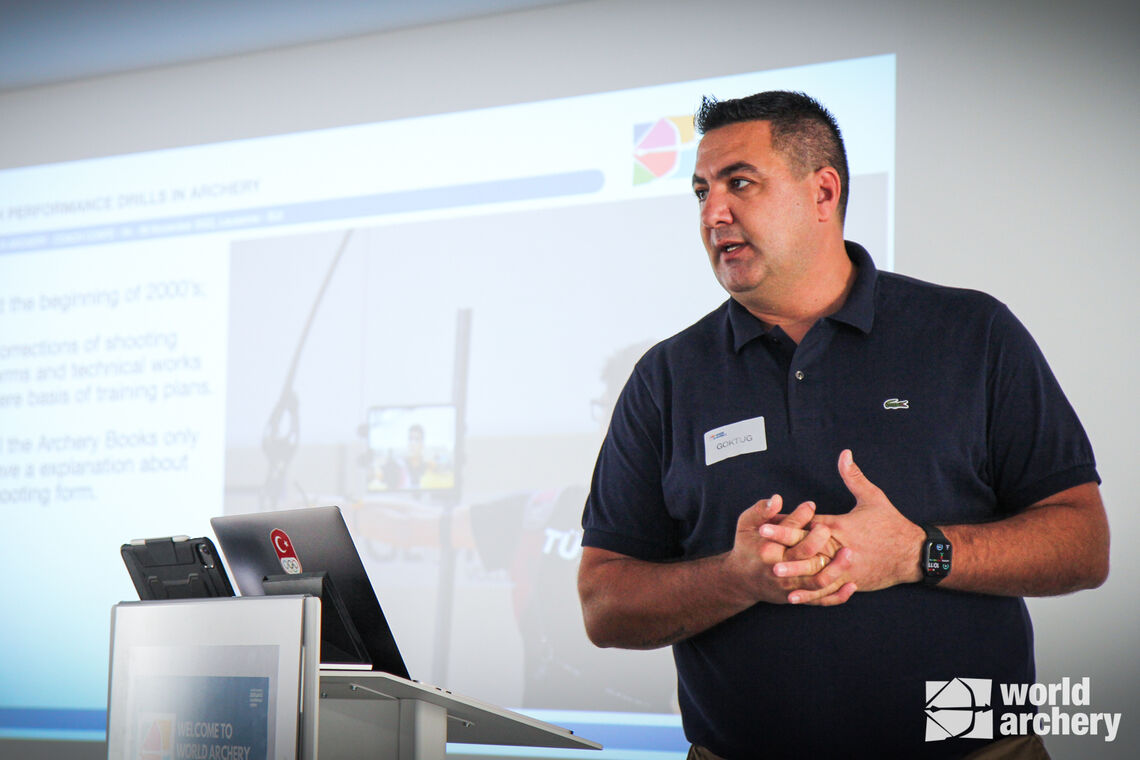 Turkish head coach Goktug Ergin spoke about training drills.