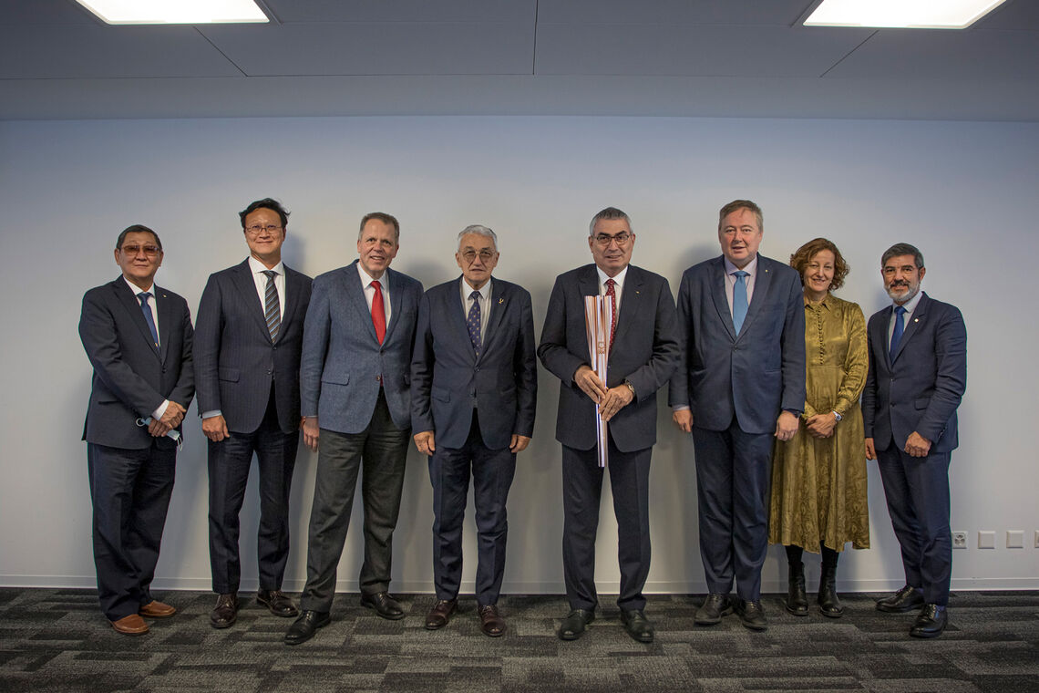Members of the executive board at a meeting in December 2021.