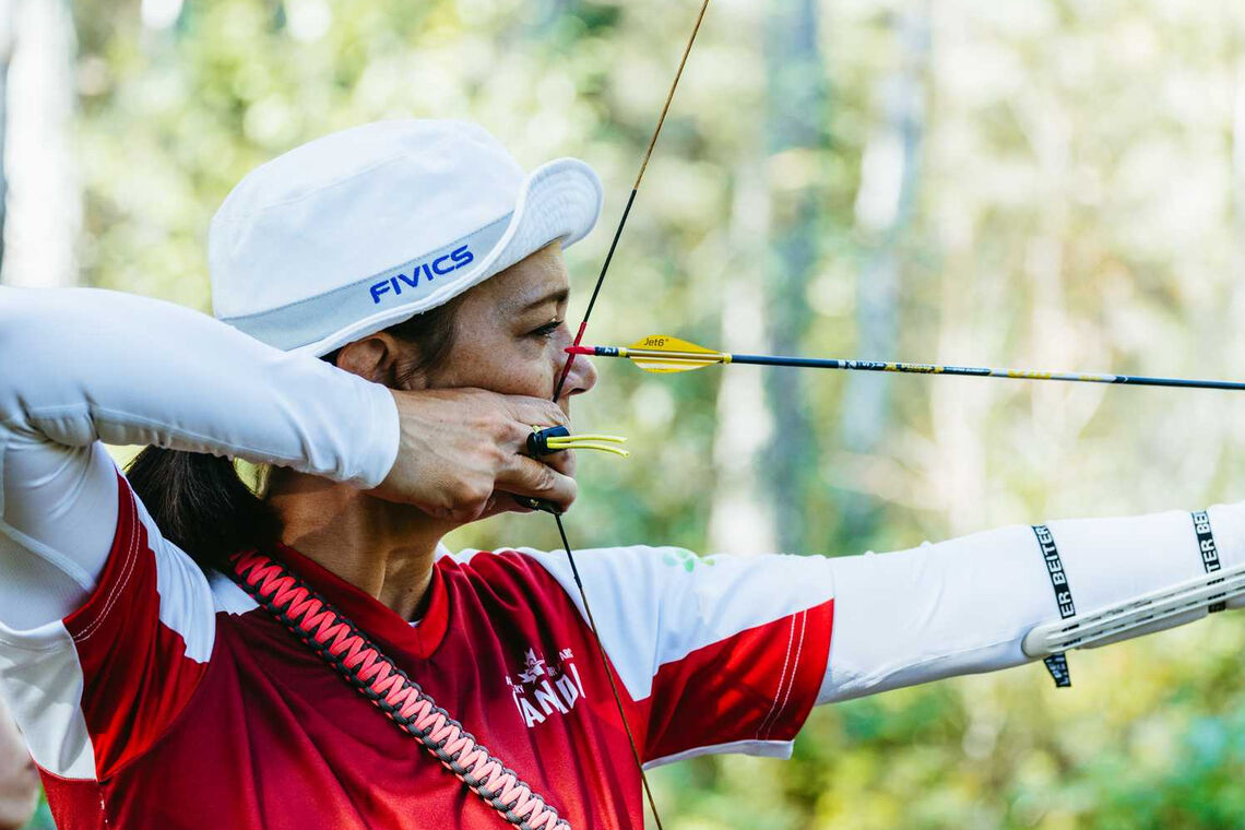 Barebow archery at the field championships in Lac la Biche.