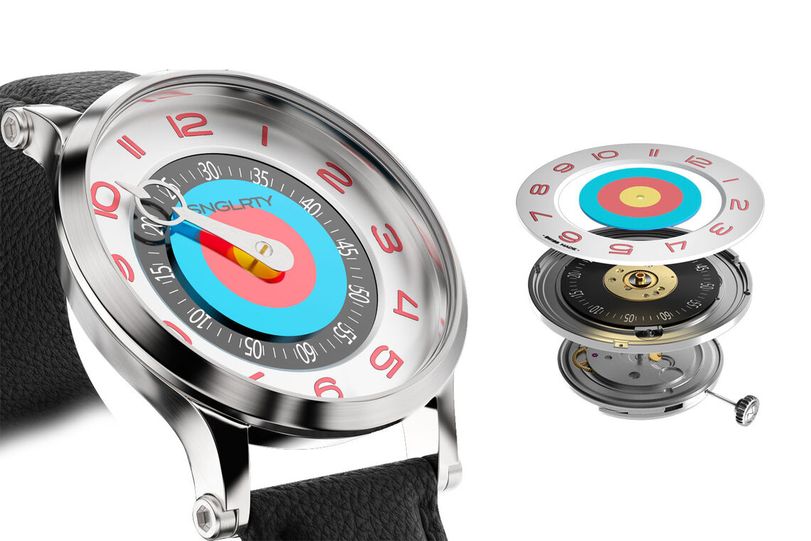 SNGLRTY Archery Edition watch.