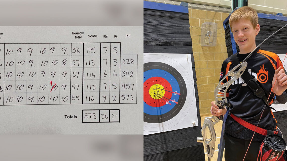 Ollie Hicks shoots 573 in Guildford.