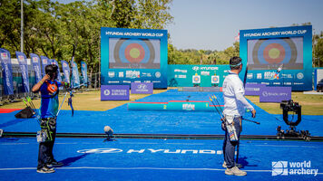 Finals stage at Antalya 2024 Hyundai Archery World Cup.