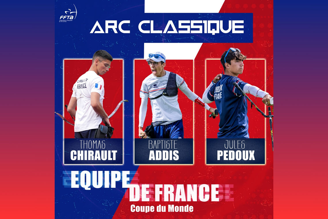 Recurve men’s French national team for Central Florida 2025.