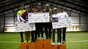 Slovak mini-marathon compound podium.