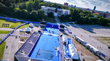 A drone shot of Munich 2022