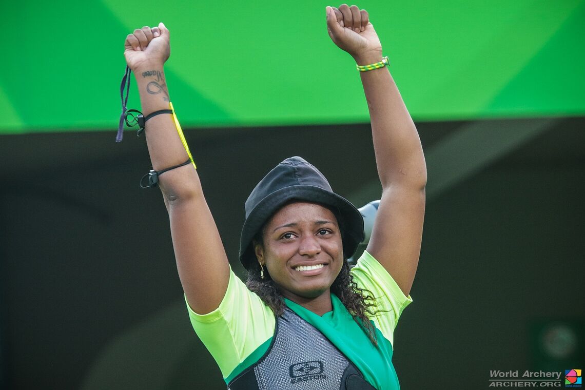 Ane Marcelle Dos Santos very emotional at her home Games in Rio 2016.