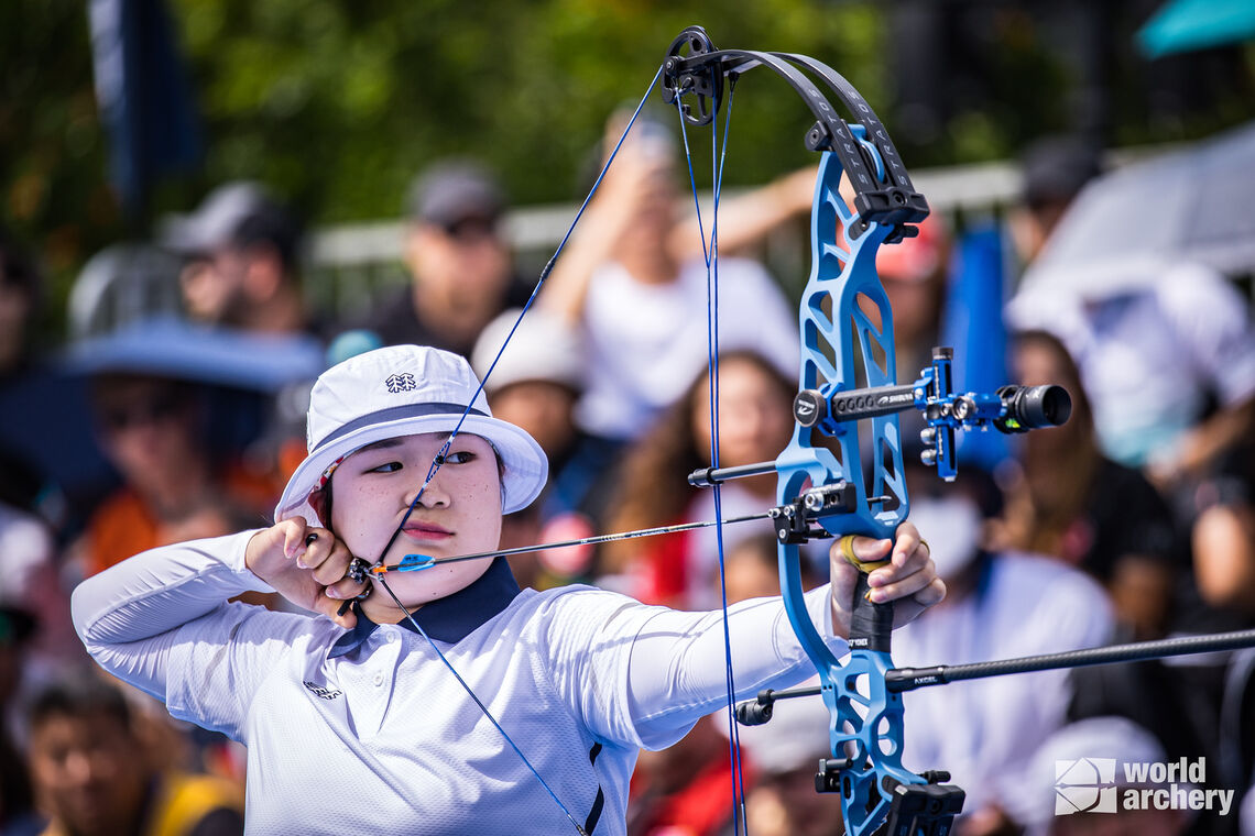 Cho Su A won compound women’s individual gold at Shanghai 2023.