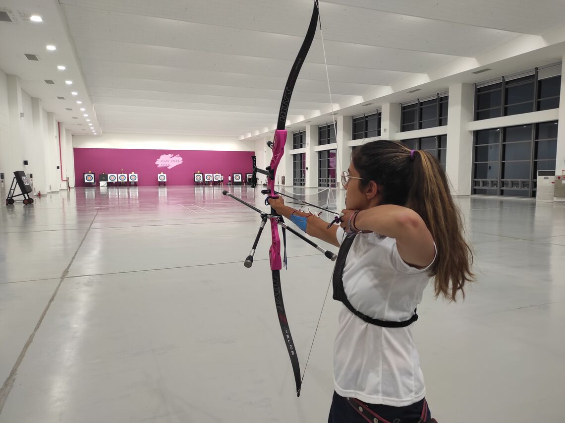 Audrey Adiceom training at Jincheon National Training Center in Korea.