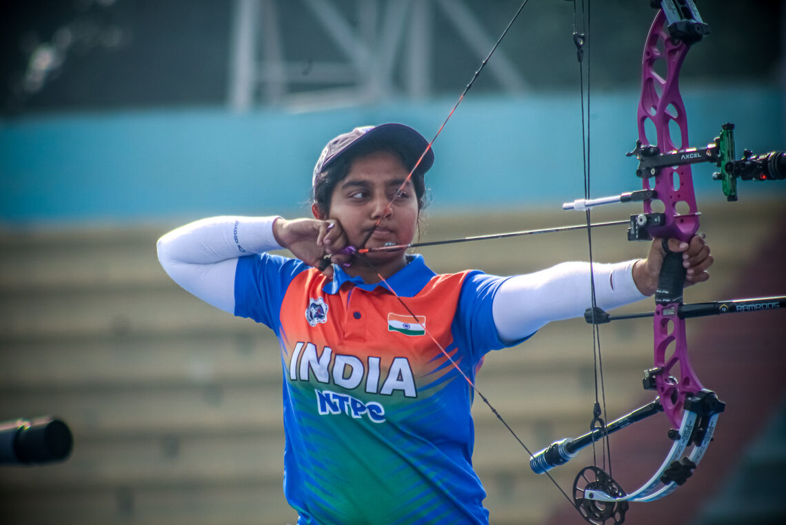 Prithika Pradeep claimed compound women’s individual gold at Dhaka 2025 Asian Championships.