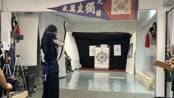 Student shooting at the KTA Second Patriots' Day competition.