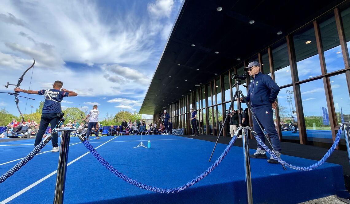 Oh Seon Tek at INSEP temporary arena ahead of Paris 2024 Olympic Games.