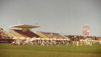The archery venue at the Montreal 1976 Olympic Games.