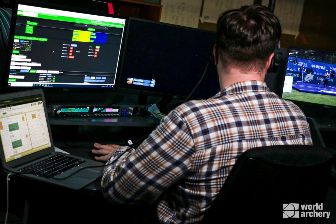 Adding live production graphics to a broadcast feed remotely.