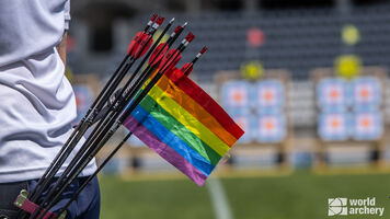 Rainbow flag at Paris 2022