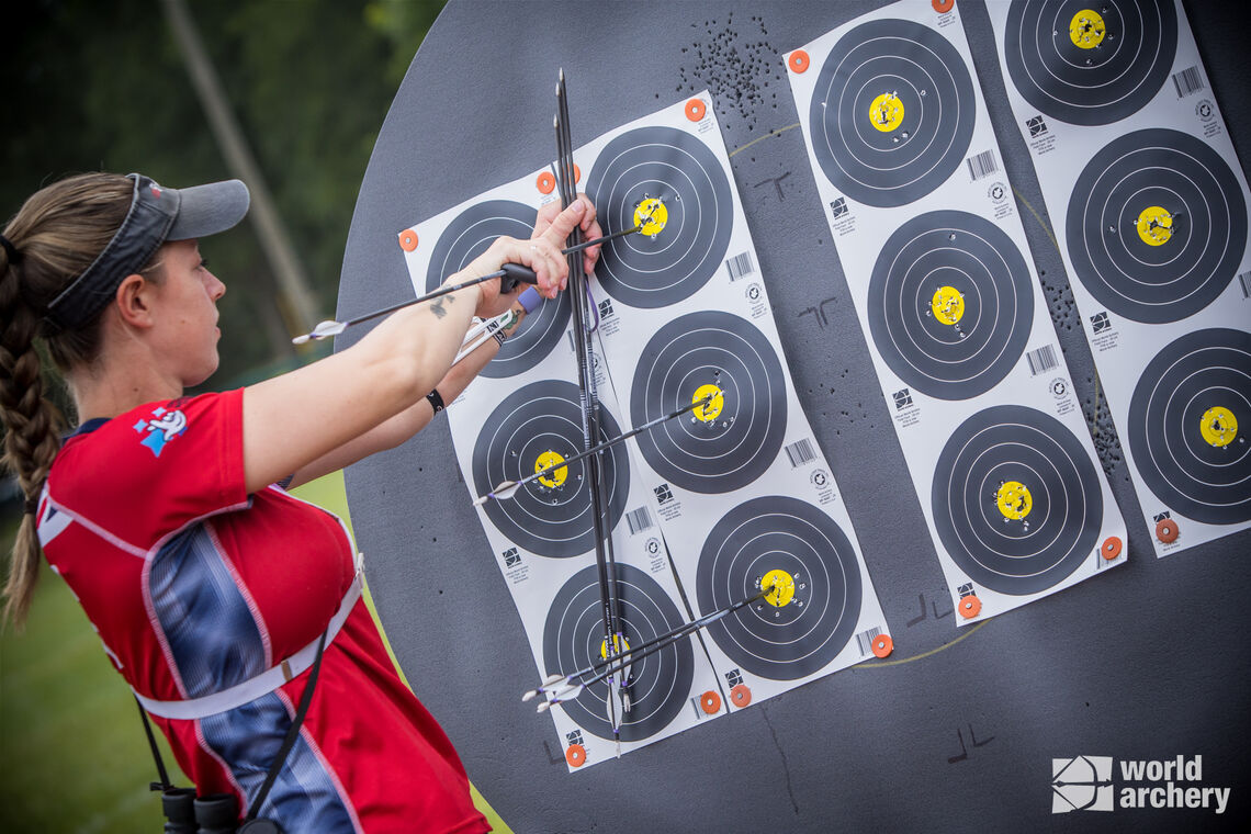 Field target faces at Birmingham 2022 World Games.
