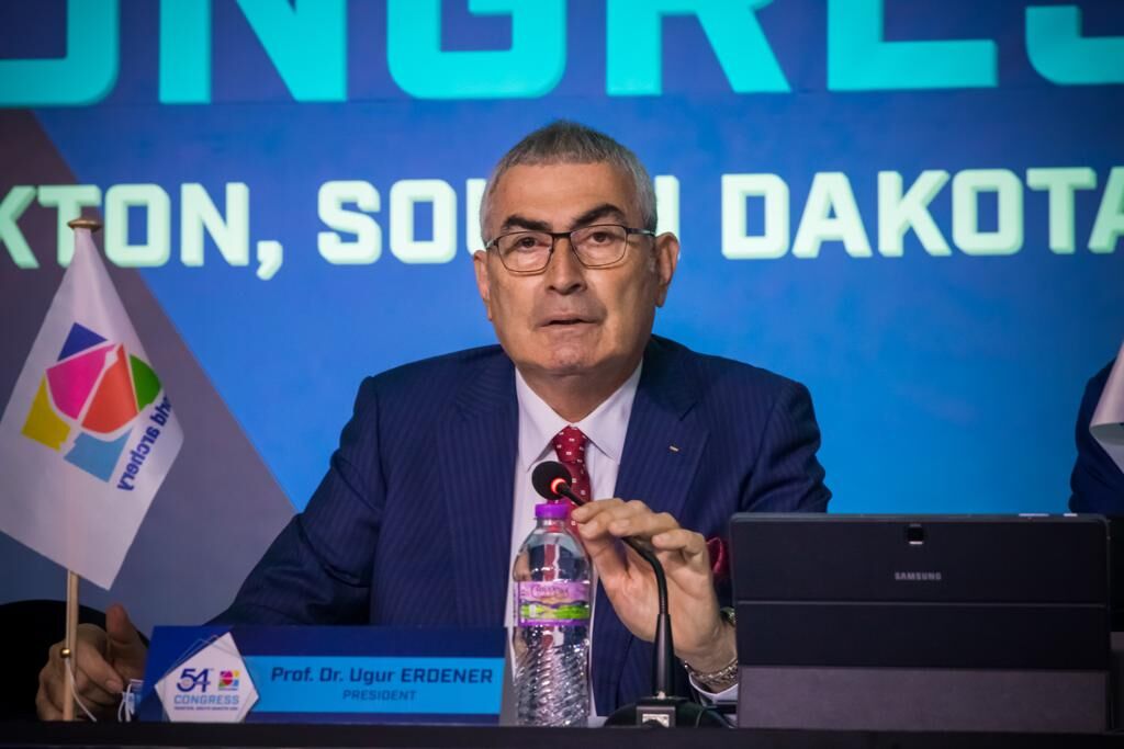 Prof Dr Ugur Erdener at the 2021 World Archery Congress.