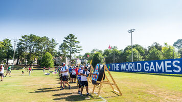 Compound qualifying field at the Birmingham 2022 World Games.