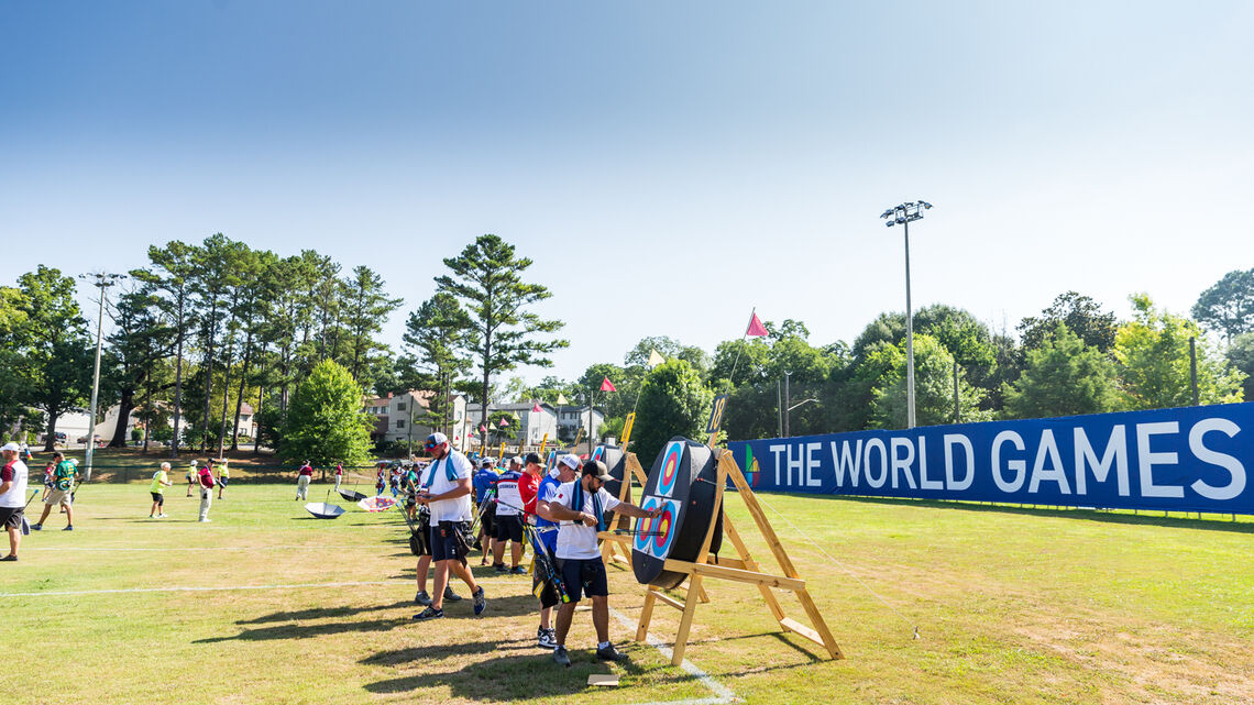 Compound qualifying field at the Birmingham 2022 World Games.